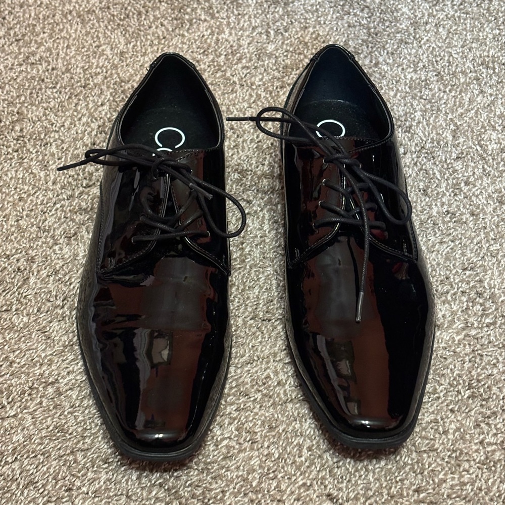 Calvin Klein Black Oxford Shoes Patent Leather (brand new w/o box)